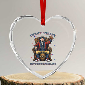 Champions Are Maye'd In NE Heart Crystal Glass Ornament Football Quarterback Number 10 TS12 Transparent Glass 3'' Heart Print Your Wear