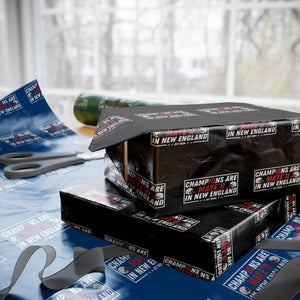 Champions Are Maye'd In NE Wrapping Paper Roll FB Lover Gift TS12 Black Print Your Wear