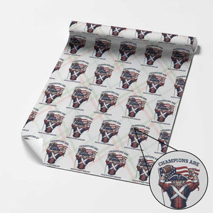 Champions Are Maye'd In New England Wrapping Paper Roll Funny Quarterback Football Fan TS12 Christmas Plaid Print Your Wear