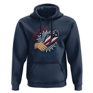 Chancla Survivor Funny Spanish Joke Puerto Rico Hoodie TS09 Navy Print Your Wear