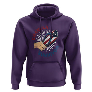 Chancla Survivor Funny Spanish Joke Puerto Rico Hoodie TS09 Purple Print Your Wear