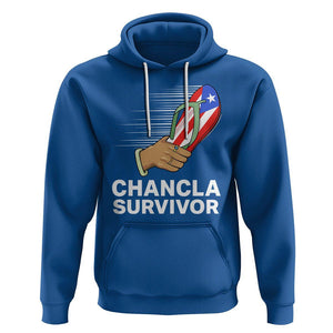 Chancla Survivor Puerto Rico Flag Boricua Hispanic Heritage Hoodie TS02 Royal Blue Printyourwear