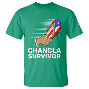 Chancla Survivor Puerto Rico Flag Boricua Hispanic Heritage T Shirt TS02 Irish Green Printyourwear