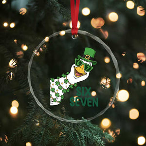 Chaotic Goose Six Seven Meme Crystal Glass Ornament Funny St Patricks Day Gift TS12 Print Your Wear