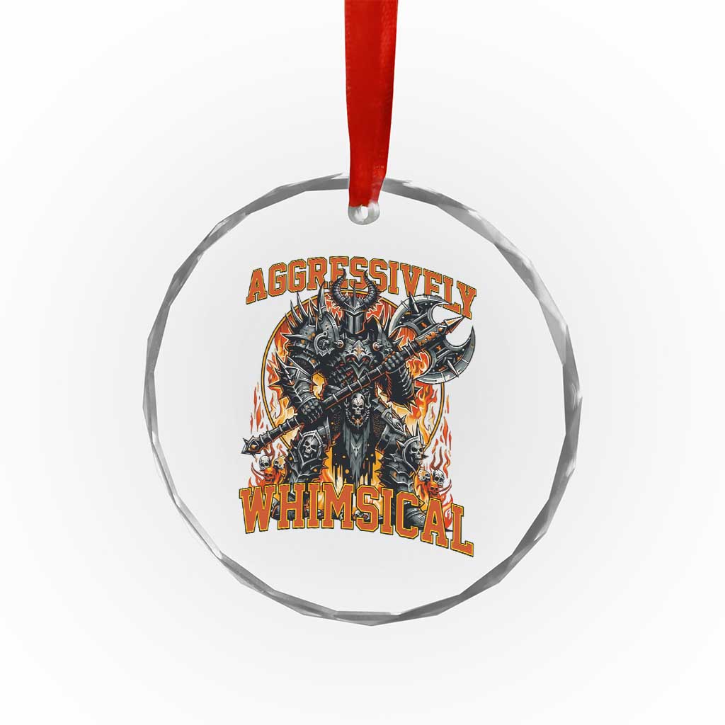 Chaotic Knight Metalcore Edgy Meme Aggressively Whimsical Crystal Glass Ornament Armor Metalheads Fairycore Tendencies TS02 Print Your Wear