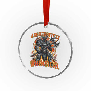 Chaotic Knight Metalcore Edgy Meme Aggressively Whimsical Crystal Glass Ornament Armor Metalheads Fairycore Tendencies TS02 Print Your Wear
