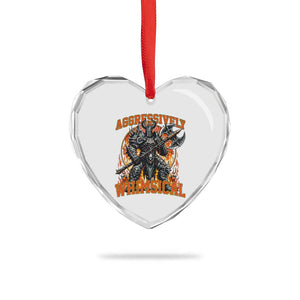 Chaotic Knight Metalcore Edgy Meme Aggressively Whimsical Heart Crystal Glass Ornament Armor Metalheads Fairycore Tendencies TS02 Print Your Wear