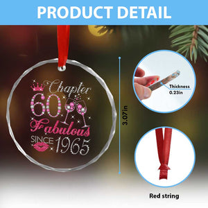 Chapter 60 Fabulous Crystal Glass Ornament Sparkle Since 1965 60Th Birthday Gift For Women - Print Your Wear