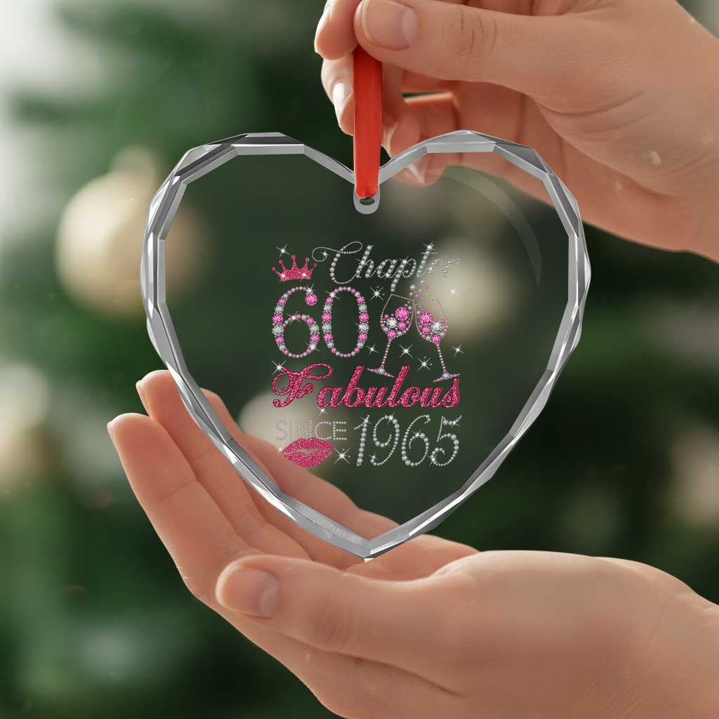 Chapter 60 Fabulous Heart Crystal Glass Ornament Sparkle Since 1965 60Th Birthday Gift For Women TS02 Print Your Wear
