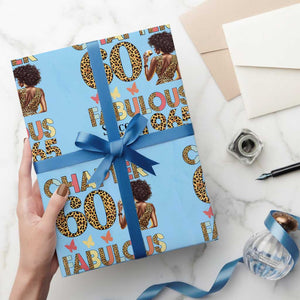 Chapter 60 Fabulous Leopard Wrapping Paper Roll Since 1965 60Th Birthday Gift For Women TS02 Light Blue Print Your Wear