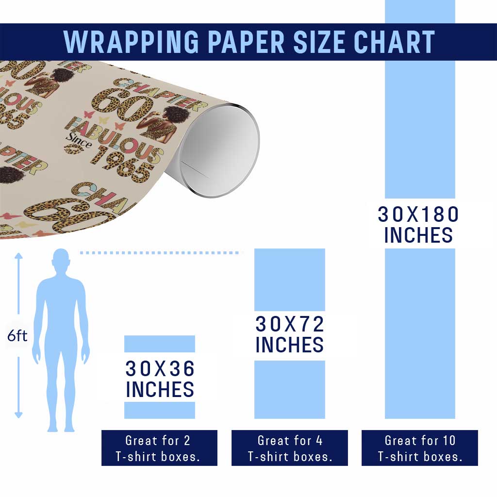 Chapter 60 Fabulous Leopard Wrapping Paper Roll Since 1965 60Th Birthday Gift For Women TS02 Print Your Wear