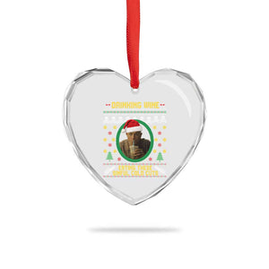 Ed Gein Christmas Heart Crystal Glass Ornament Drinking Wine Eating These Sinful Cold Cuts TS14 Print Your Wear