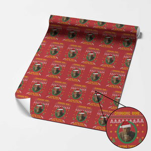 Ed Gein Christmas Wrapping Paper Roll Drinking Wine Eating These Sinful Cold Cuts TS14 Red Print Your Wear
