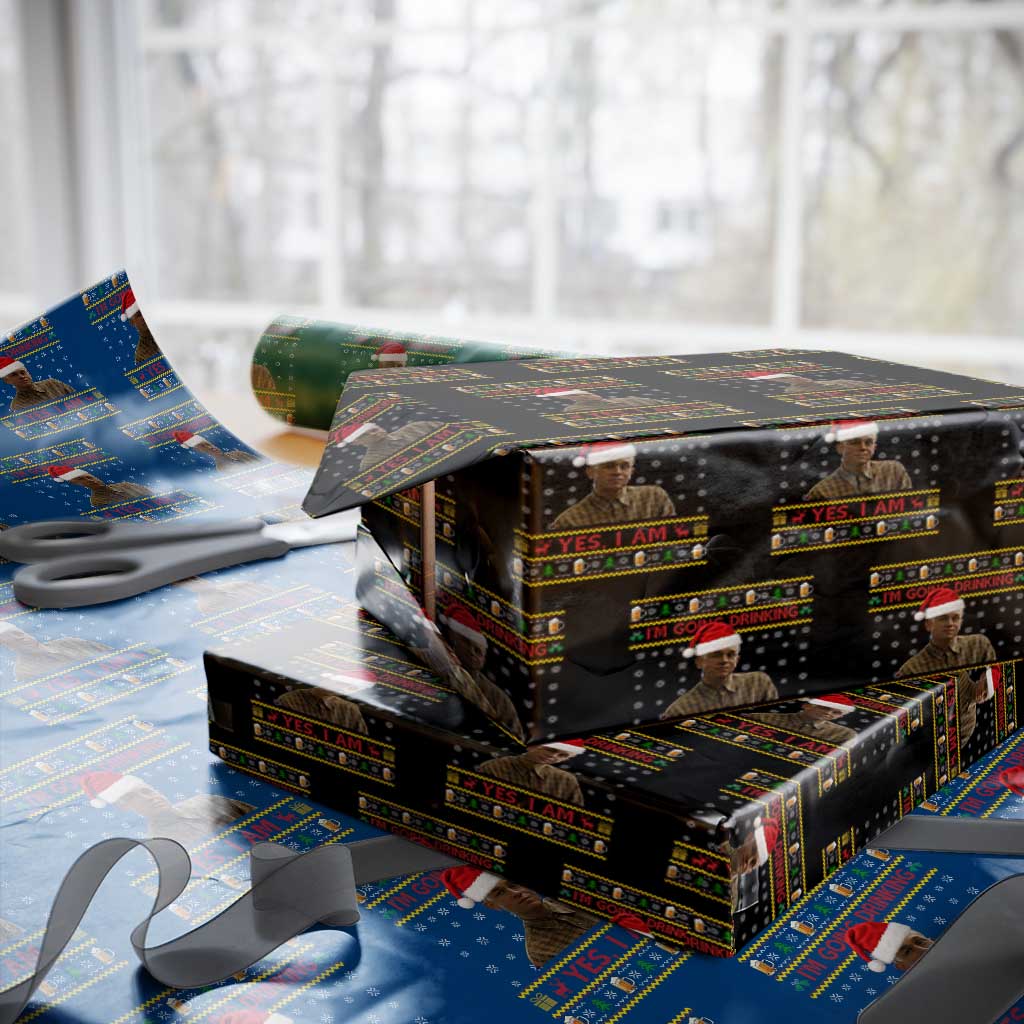 Ed Gein Christmas Wrapping Paper Roll I Am Going Drinking Yes I Am Christmas TS14 Black Print Your Wear