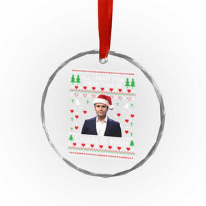 Charlie Kirk Christmas Crystal Glass Ornament Freedom Memorial Patriotic Christian Xmas TS14 Print Your Wear