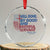Charlie Kirk Crystal Glass Ornament Fear Not Mens Christian Memorial Tribute Charlie Cross US Flag TS10 Transparent Glass 3'' Circle Print Your Wear