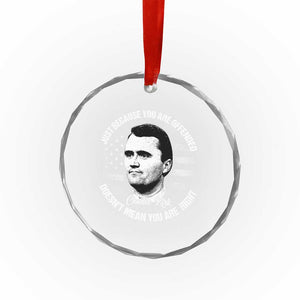 Charlie Kirk Crystal Glass Ornament Free Speech Retro USA Flag TS10 Print Your Wear