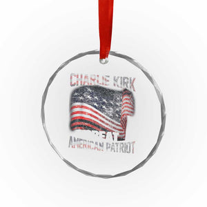 Charlie Kirk Crystal Glass Ornament Great American Patriot American Flag TS11 Print Your Wear
