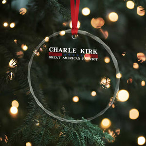 Charlie Kirk Crystal Glass Ornament Great American Patriot USA Freedom Conservative TS10 Print Your Wear
