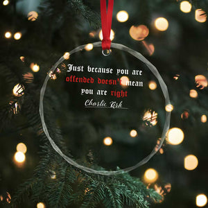 Charlie Kirk Crystal Glass Ornament True Patriot Tribute Freedom Conservative Supporter TS10 Print Your Wear