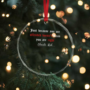 Charlie Kirk Crystal Glass Ornament True Patriot Tribute Freedom Conservative Supporter TS10 Print Your Wear