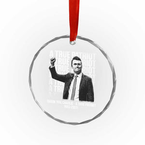 Charlie Kirk Freedom Crystal Glass Ornament Vintage A True Patriot Patriotic American TS10 Print Your Wear