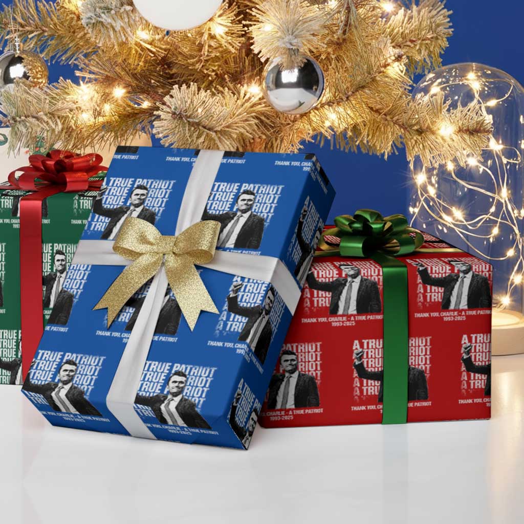 Charlie Kirk Freedom Wrapping Paper Roll Vintage A True Patriot Patriotic American TS10 Print Your Wear