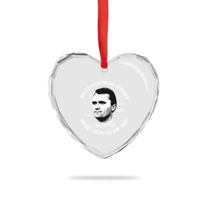 Charlie Kirk Heart Crystal Glass Ornament Free Speech Retro USA Flag TS10 Print Your Wear