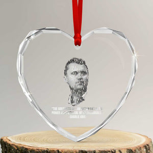 Charlie Kirk Legacy Heart Crystal Glass Ornament Greatness of Our Nation American True Patriot TS02 Transparent Glass 3'' Heart Print Your Wear