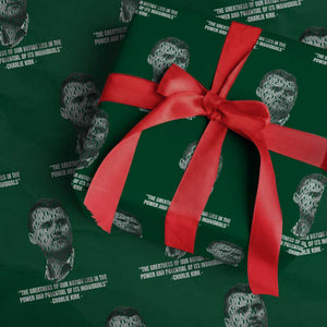 Charlie Kirk Legacy Wrapping Paper Roll Greatness of Our Nation American True Patriot TS02 Green Print Your Wear