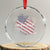 Charlie Kirk Memorial Crystal Glass Ornament Erika Kirk Quote Patriotism Faith Gods Merciful Love TS10 Transparent Glass 3'' Circle Print Your Wear