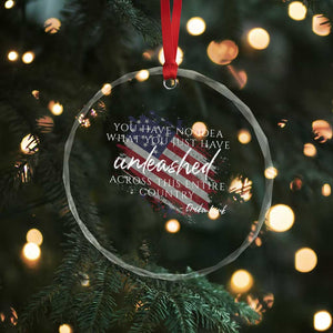 Charlie Kirk Memorial Crystal Glass Ornament Erika Kirk Quote Patriotism Faith Gods Merciful Love TS10 Print Your Wear