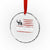 Charlie Kirk Memorial Crystal Glass Ornament His Voice Lives On Vintage Patriotic American Flag TS02 Transparent Glass 3'' Circle Print Your Wear