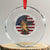 Charlie Kirk Memorial Crystal Glass Ornament They Can Silence One But They Cant Silence Us All TS11 Transparent Glass 3'' Circle Print Your Wear