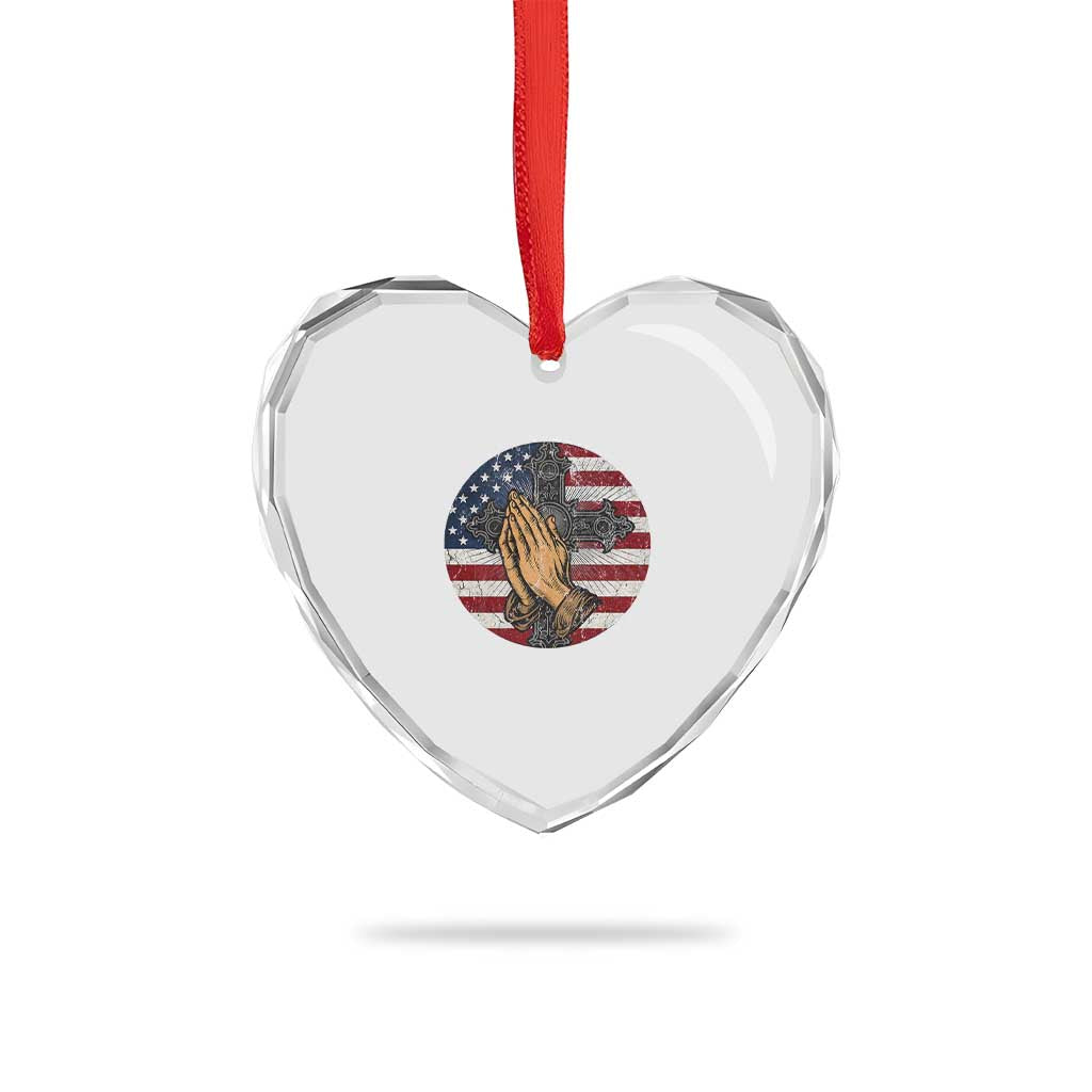 Charlie Kirk Memorial Heart Crystal Glass Ornament They Can Silence One But They Cant Silence Us All TS11 Print Your Wear