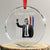 Charlie Kirk Tribute Crystal Glass Ornament A True Patriot Freedom American Flag TS02 Transparent Glass 3'' Circle Print Your Wear