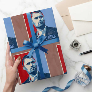 Charlie Kirk Tribute Wrapping Paper Roll Freedom Hope Memorial 1993 2025 TS02 Mocha Print Your Wear