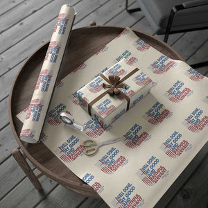 Charlie Kirk Wrapping Paper Roll Fear Not Mens Christian Memorial Tribute Charlie Cross US Flag TS10 Beige Print Your Wear