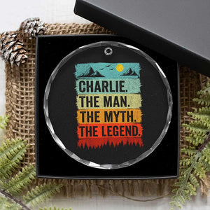 Charlie The Man The Myth The Legend Crystal Glass Ornament Retro Vintage TS10 Print Your Wear
