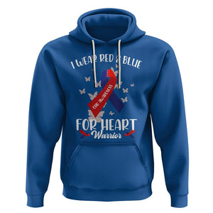 CHD Awareness Hoodie In February I Wear Red And Blue For Heart Warriors TS02 Royal Blue Printyourwear