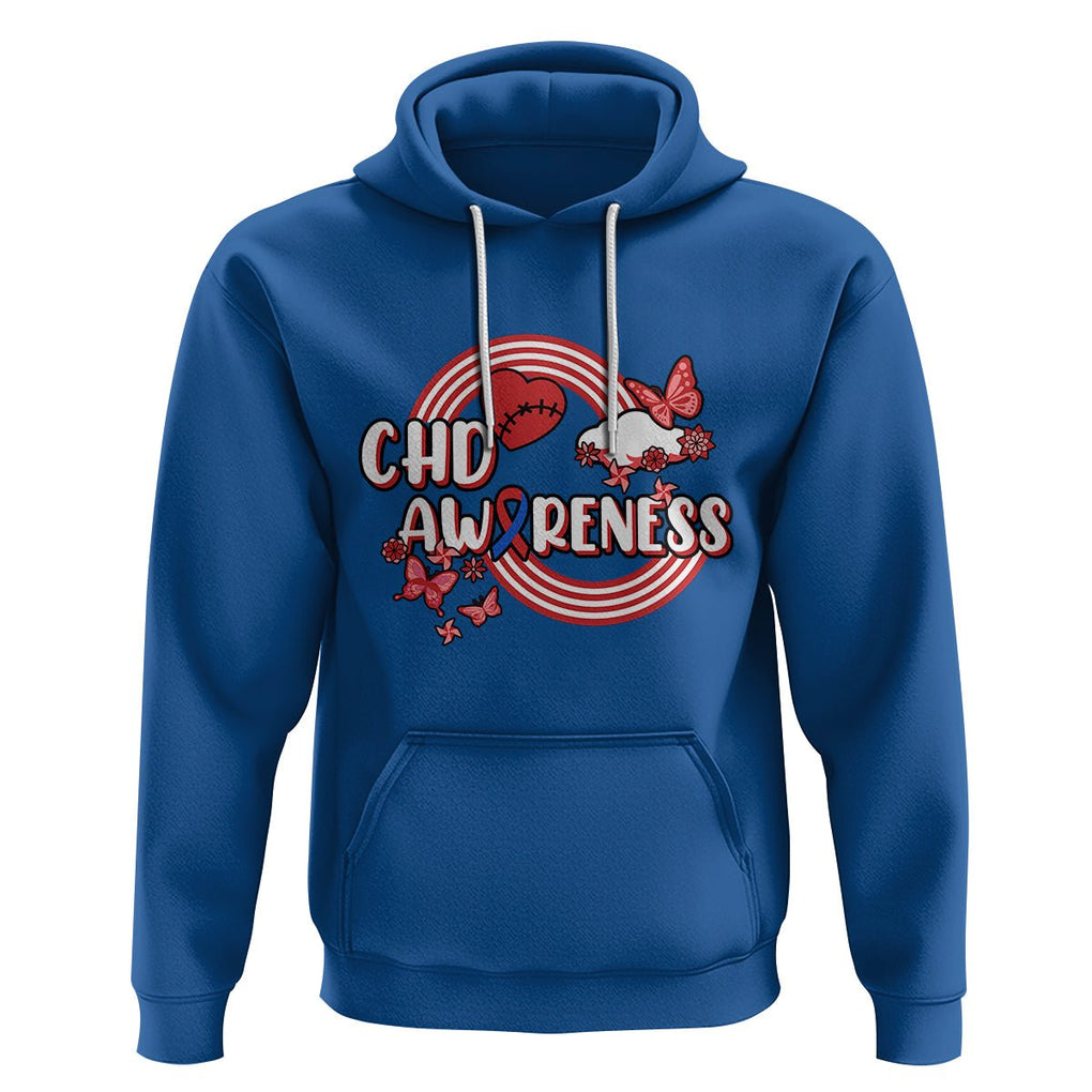 CHD Awareness Hoodie Rainbow Congenital Heart Defect Awareness Heart Disease TS02 Royal Blue Printyourwear