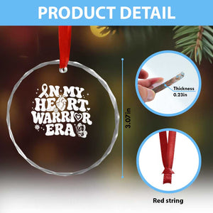 CHD Heart Disease Awareness Crystal Glass Ornament In My Heart Warrior Era TS10 Print Your Wear