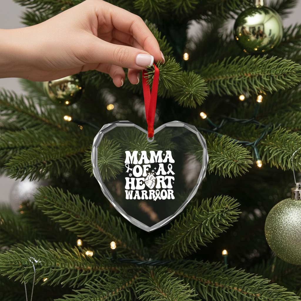 CHD Heart Disease Awareness Heart Crystal Glass Ornament Heart Warrior Mama TS10 Print Your Wear