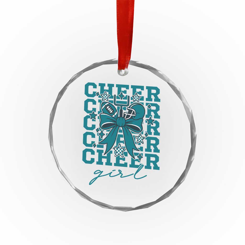 Cheer Girl Football Team Spirit Crystal Glass Ornament Cheerleading Gift TS12 Print Your Wear