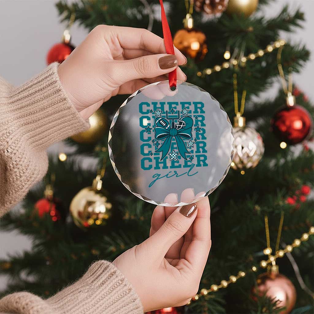 Cheer Girl Football Team Spirit Crystal Glass Ornament Cheerleading Gift TS12 Print Your Wear