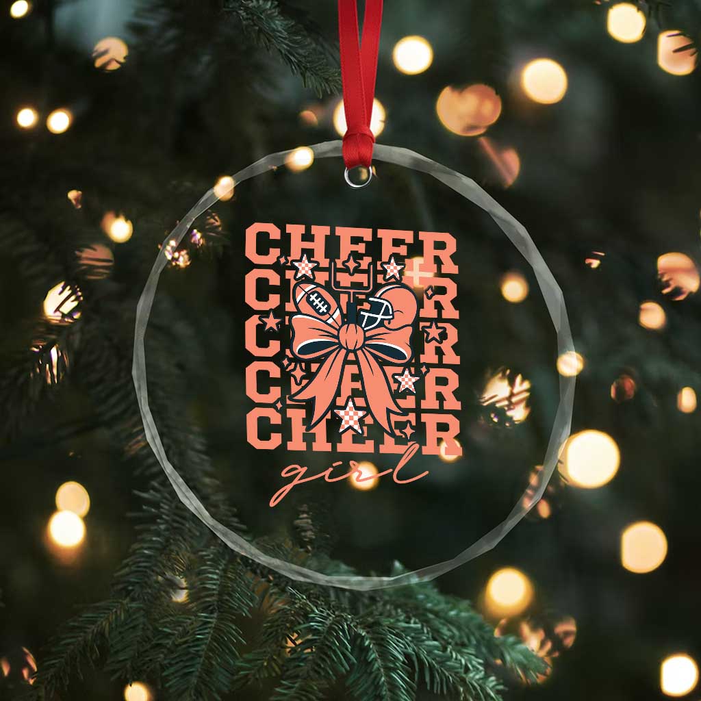 Cheer Girl Football Team Spirit Crystal Glass Ornament Gift For Cheerleader TS12 Print Your Wear