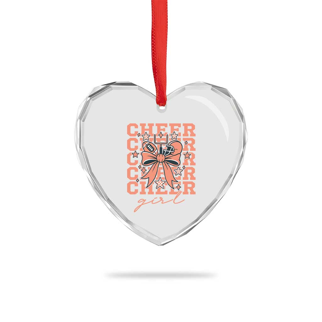 Cheer Girl Football Team Spirit Heart Crystal Glass Ornament Gift For Cheerleader TS12 Print Your Wear