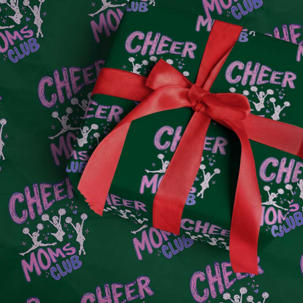 Cheer Moms Club Wrapping Paper Roll Cheerleader Mom Mother’s Day Gift TS14 Green Print Your Wear