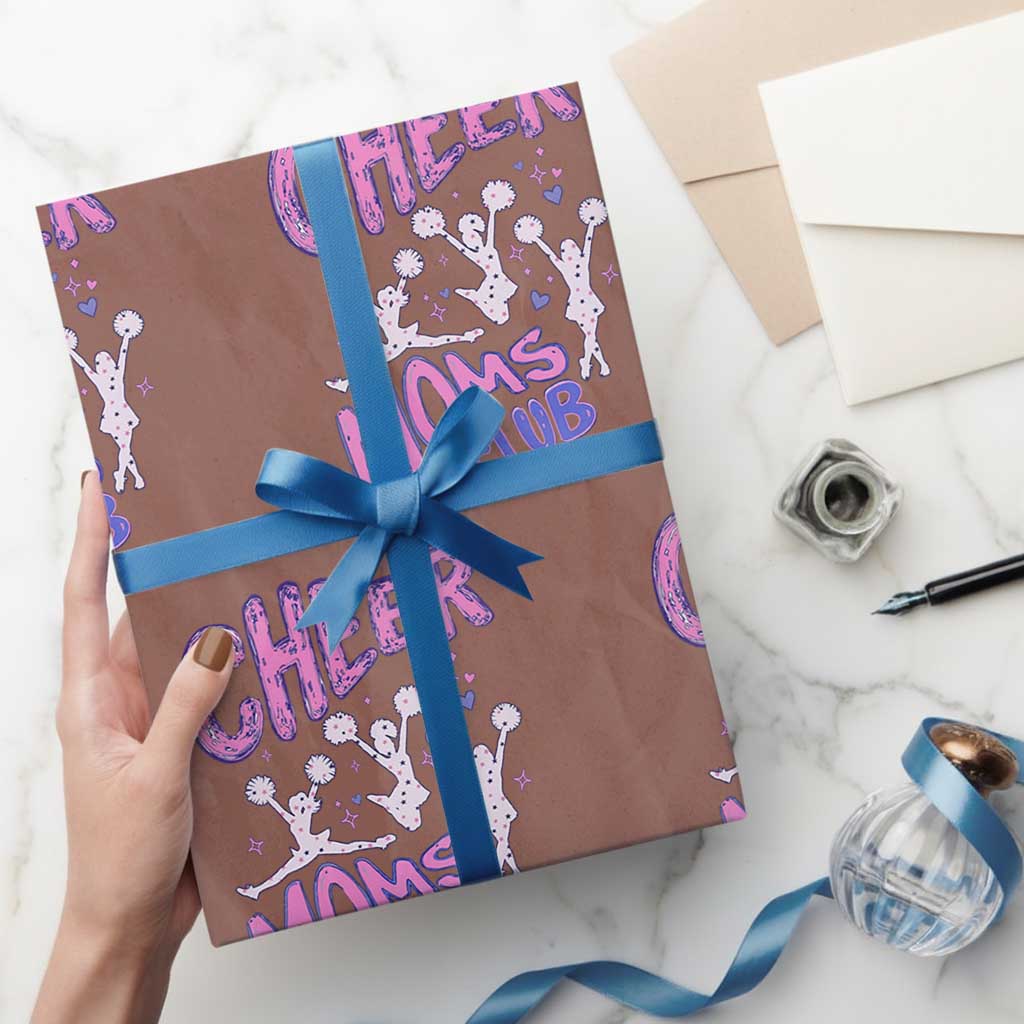 Cheer Moms Club Wrapping Paper Roll Cheerleader Mom Mother’s Day Gift TS14 Mocha Print Your Wear