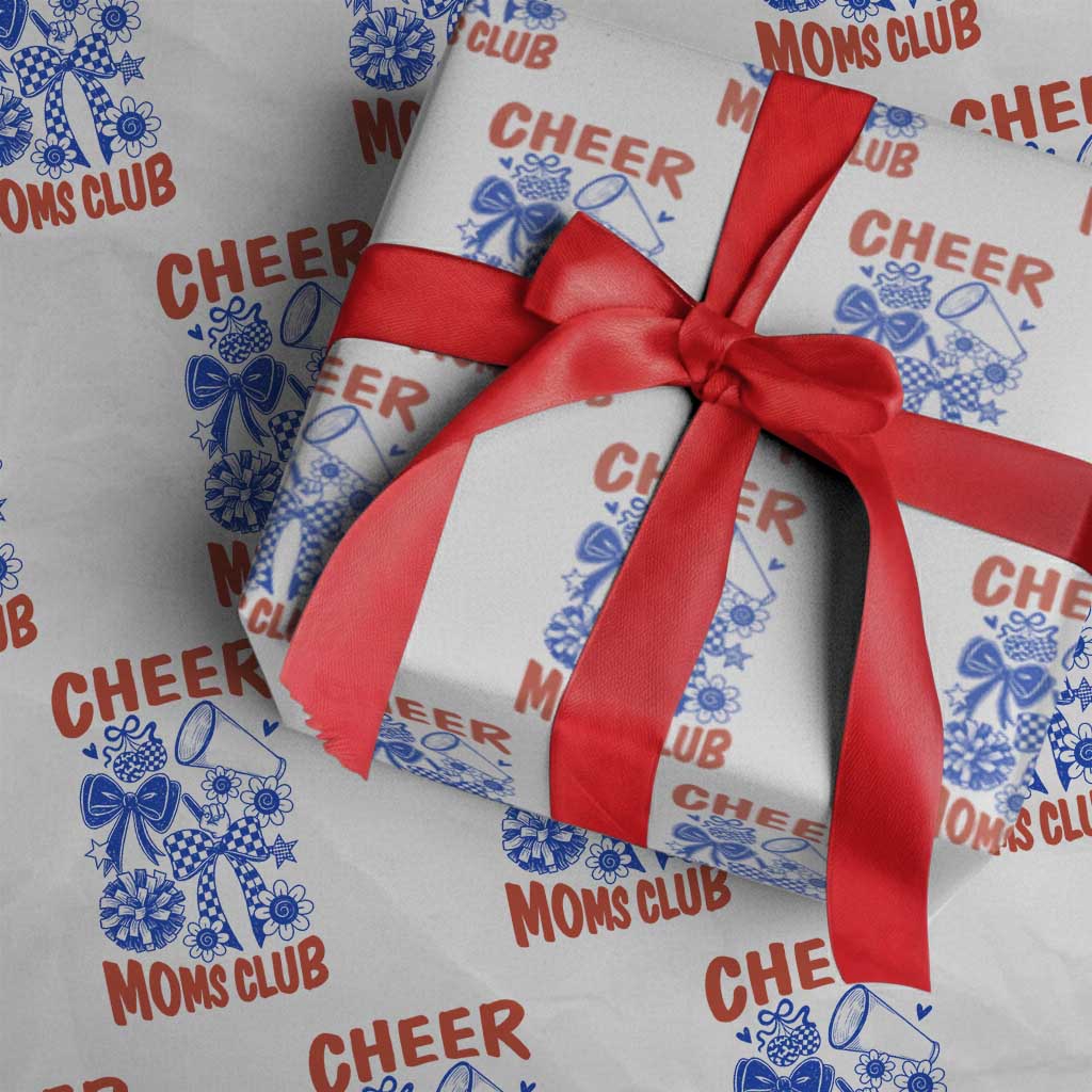 Cheer Moms Club Wrapping Paper Roll Funny Cheerleading Mom Mother’s Day Gift TS14 White Print Your Wear